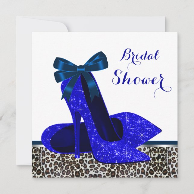 Invitation Chaussures de mariage à talons hauts bleu royal (Devant)