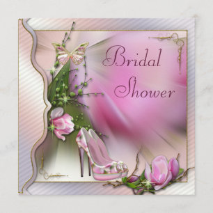 Invitation Chaussures de mode Fête de l'mariée aux papillons