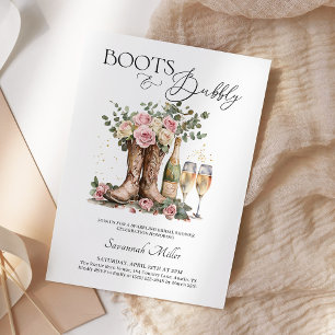 Invitation Chaussures et Pétillant Réception de Mariage Rusti