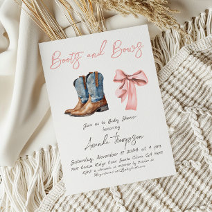 Invitation Chaussures et rubans élégants pour bébé fille Show
