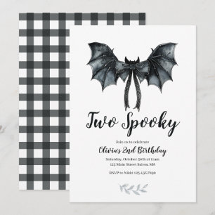 Invitation Chauve-souris d'Halloween Arc Deux Anniversaire 2 