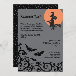 Invitation Chauve-souris et lune Halloween Costume Adulte
