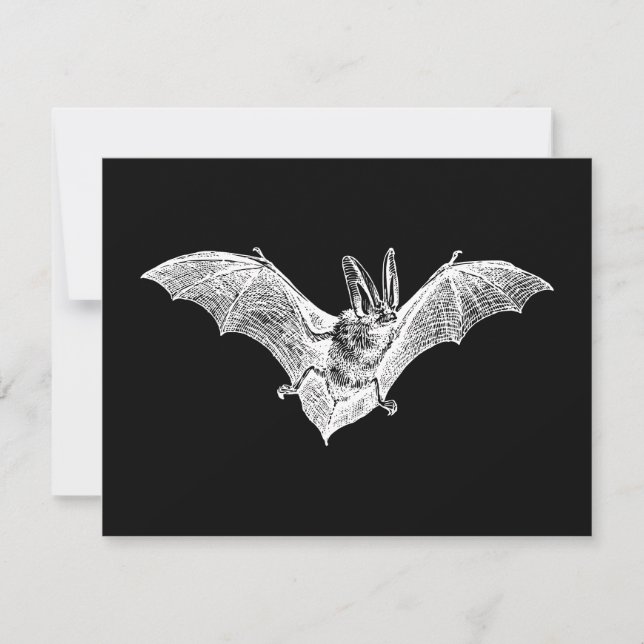 Invitation Chauve-souris gothique vampire vintage (Devant)