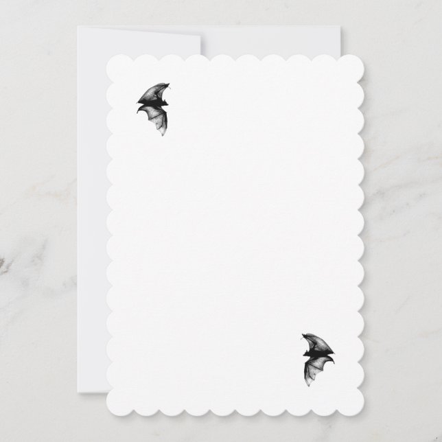 Invitation Chauves-souris vampires gothiques (Devant)