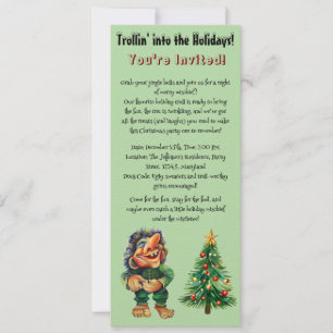 Invitation Cheeky Christmas Troll et Tree Delight