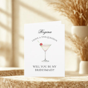 Invitation Cheeky Trendy Martini Serez-vous ma servante d'acc