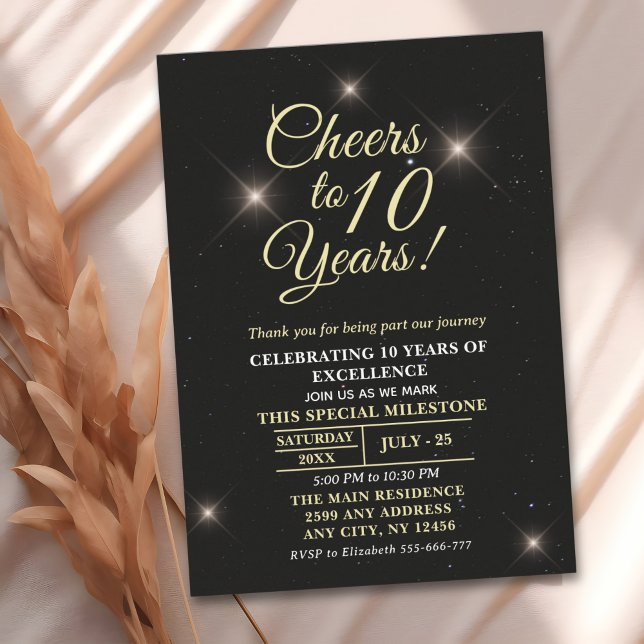 Invitation Cheer to Ten Years 10th Anniversary (Créateur téléchargé)