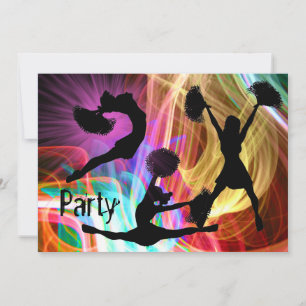 Invitation Cheerleaders dans l'émission de laser électrique