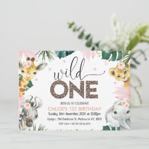 Invitation Cheetah Imprimer Wild One Safari Animaux Anniversa