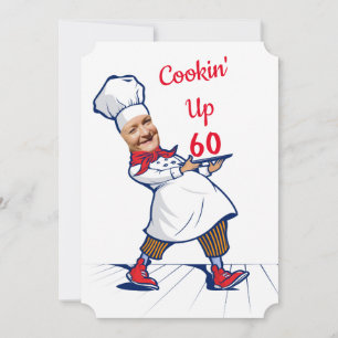 Invitation Chef 🎉 Funny Cook 60e anniversaire Funny
