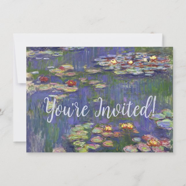 Invitation Chefs-d'œuvre de peintures de Nymphéas de Monet (Devant)