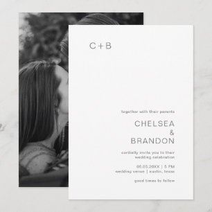 Invitation Chelsea Grey Mariage moderne