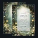 Invitation Chemin De Forêt Enchantée De Fleurs Mariage Vert<br><div class="desc">Chemin forestier éthérée de fleurs et d'arbres sont présentés dans ce style magique enchanté de sauge vert faire-part de mariage,  avec des lumières brillantes. Commandez en version imprimée,  en téléchargement numérique ou les deux. Créez un invitation thématique éthérée pour votre journée spéciale.</div>