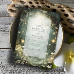 Invitation Chemin De Forêt Enchantée De Fleurs Mariage Vert<br><div class="desc">Chemin forestier éthérée de fleurs et d'arbres sont présentés dans ce style magique enchanté de sauge vert faire-part de mariage,  avec des lumières brillantes. Commandez en version imprimée,  en téléchargement numérique ou les deux. Créez un invitation thématique éthérée pour votre journée spéciale.</div>