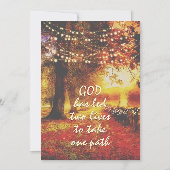 Invitation Chemin de la nature Automne Arbres automnes Mariag (Devant)