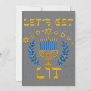 Invitation Chemise Hanukkah Allumons Hanouka Juif Menorah Jui