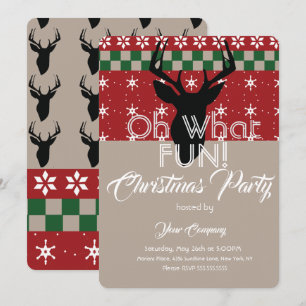 Invitation Chemise hideuse de fête de Noël vintage