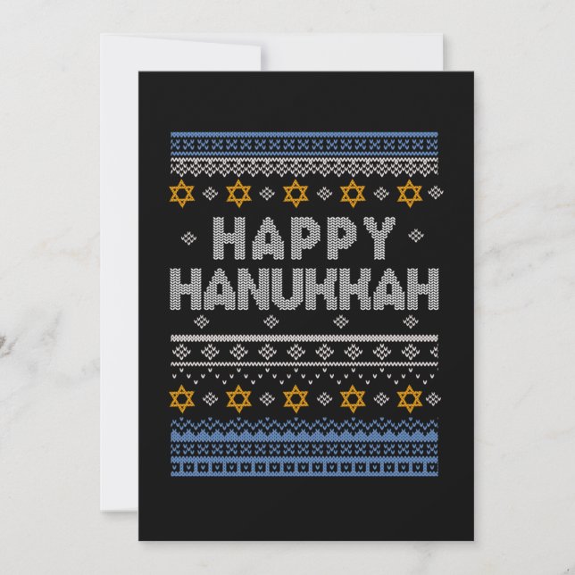 Invitation Chemise laide de Hanukkah Joyeux Cadeau de Festiva (Devant)