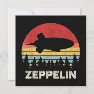 Invitation Chemise Vintage Rétro Zeppelin Dirigeable
