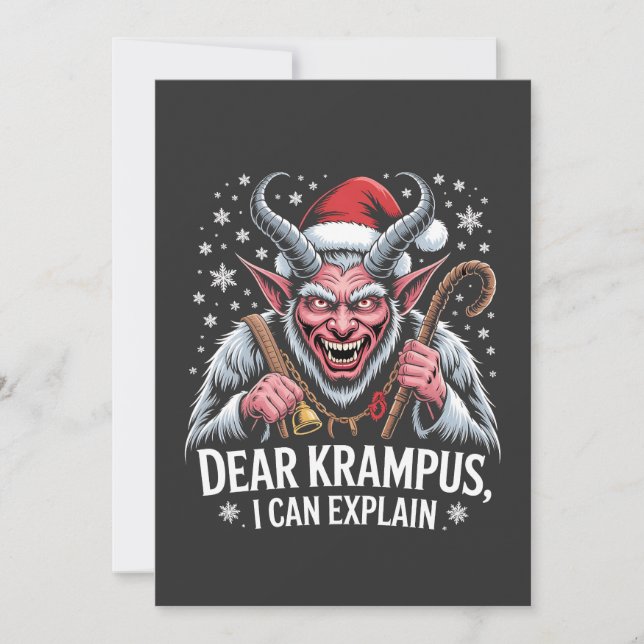 Invitation Cher Krampus, je peux expliquer Noël Santa (Devant)