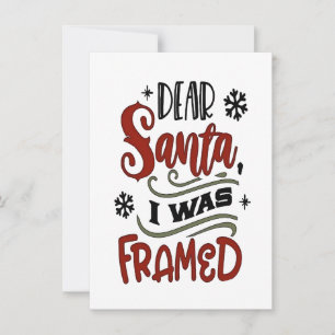 Invitation Cher Père Noël, j'ai été piégé Noël 