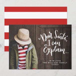 Invitation Cher Père Noël je peux expliquer Funny Holiday Ful