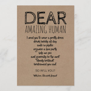 Invitation Cher pote Extraordinaire de femme de chambre