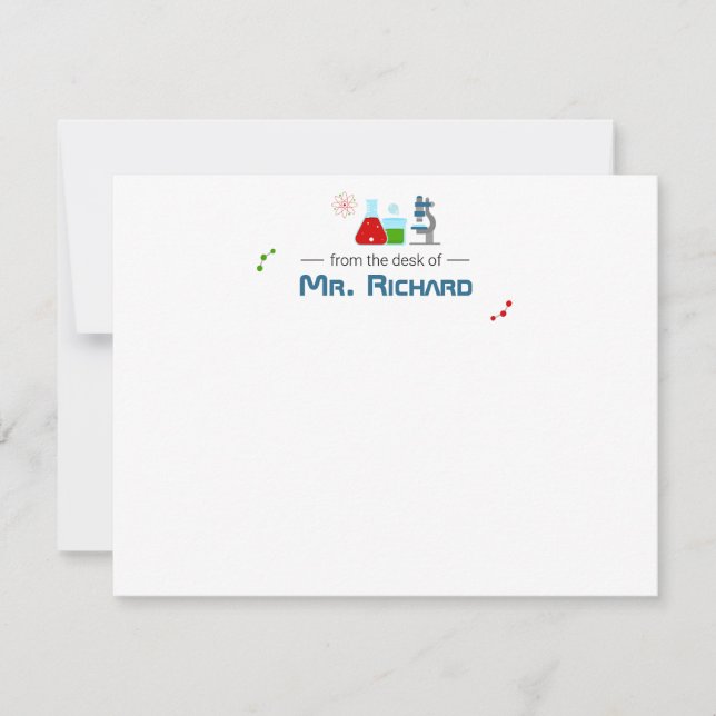 Invitation Chercheur scientifique en sciences Stationery (Devant)