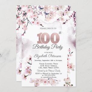 Invitation Cherry Blossom 100e anniversaire