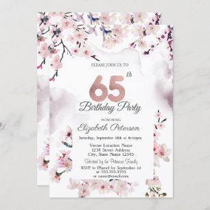 Invitation Cherry Blossom 65e anniversaire