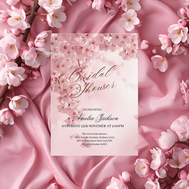 Invitation Cherry Blossom Délice de douche nuptiale Invitatio (Créateur téléchargé)