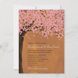 Invitation Cherry Blossom Sakura (coucher du soleil) Mariage