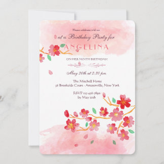 Invitation Cherry Blossoms