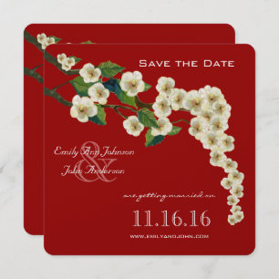 Invitation Cherry Blossoms Branch Enregistrer la date
