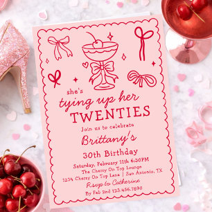 Invitation Cherry Martini qui bloque mes vingt ans 30e annive