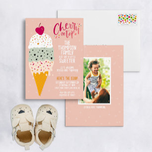 Invitation Cherry sur le dessus Baby shower de crème glacée I