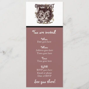 Invitation Cheshire Cat Carnivale Style