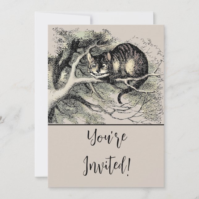 Invitation Cheshire Chat Alice Wonderland Classic (Devant)