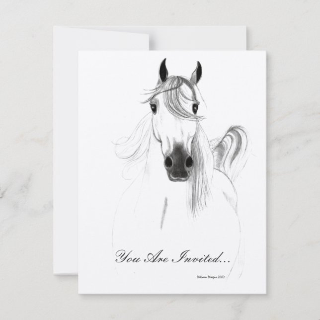 Invitation Cheval Arabe Classique (Devant)