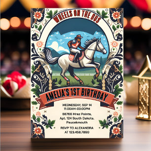 Invitation Cheval Cowboy Kentucky Derby Party 1er anniversair