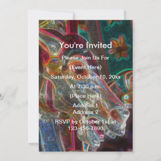 Invitation Cheval de carrousel ardent Fantaisie Art Fête