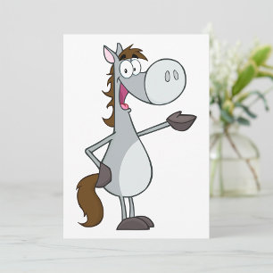 Invitation Cheval de dessin animé