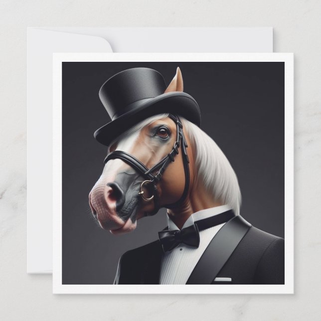 Invitation Cheval de gentillesse, fête d'anniversaire de chev (Devant)
