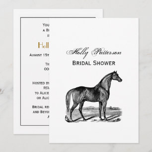 Invitation Cheval debout vintage