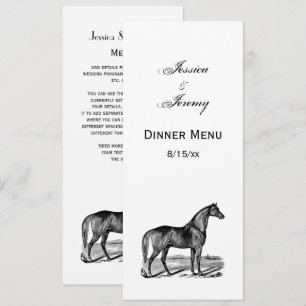 Invitation Cheval debout vintage
