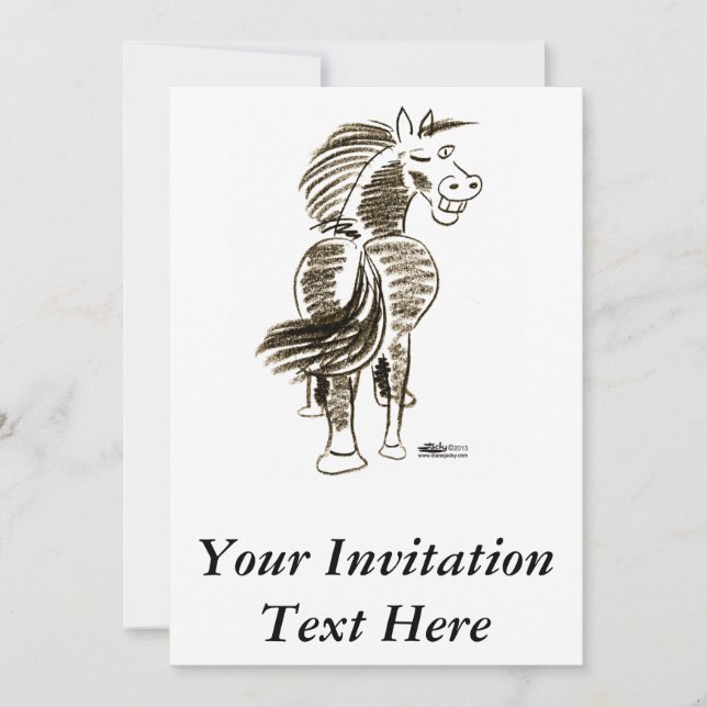 Invitation Cheval En Voie Bonne Chance ! (Devant)