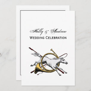 Invitation Cheval Equestre Préppy Jumping à travers la couleu