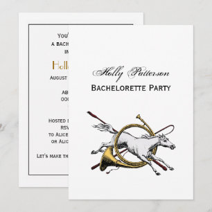 Invitation Cheval Equestre Préppy Jumping à travers la couleu