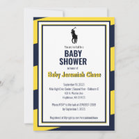 Cheval équitation bébé garçon baby shower invitati