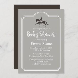 Invitation Cheval équitation Élégant Baby shower équin